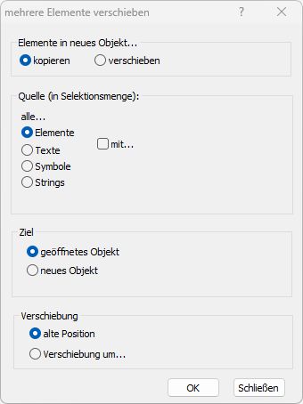 mehrere Elemente verschieben