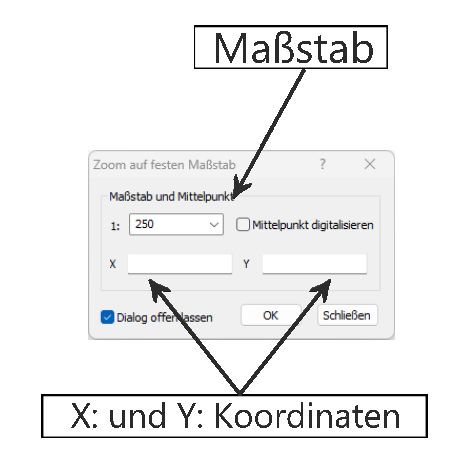 Zoom auf festen Maßstab