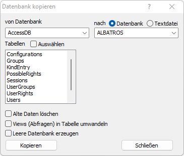 Datenbank Kopieren