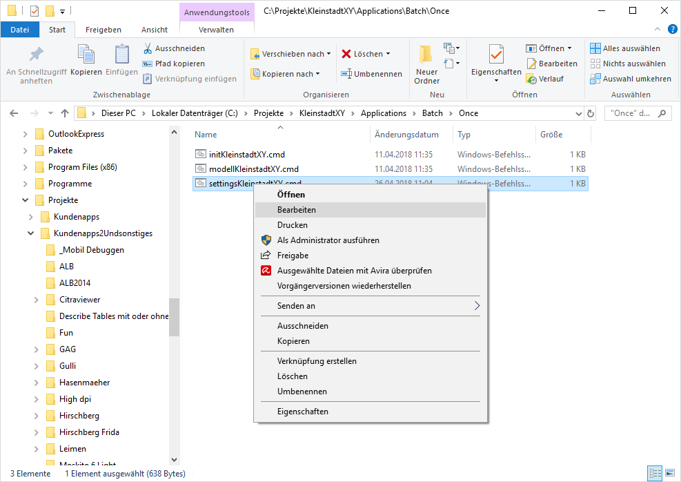 EinrichtenDerDatenbankverbindung_01_Projektsettings