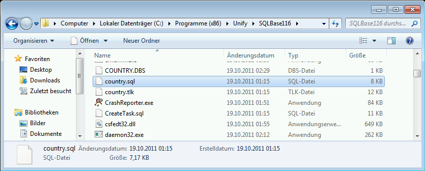 SQLBaseDateiCountry.sql