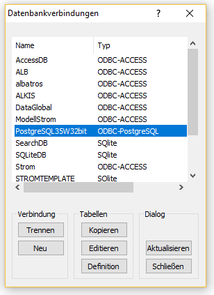 PostGisDatenbankverbindungen