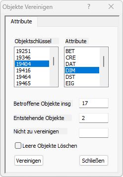 Objekt Vereinigen